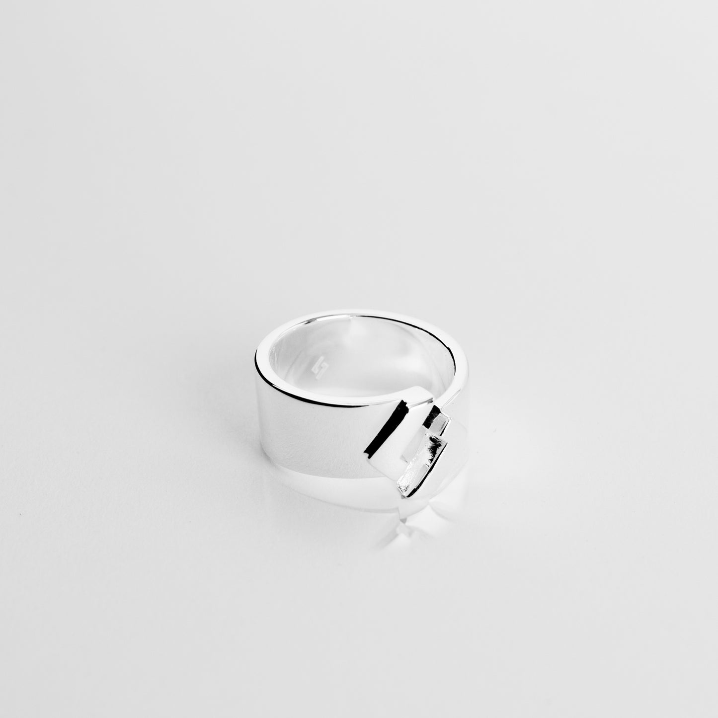 Bold Split Logo Ring - Handcrafted Designer Silver Ring - Exclusively by JANDER