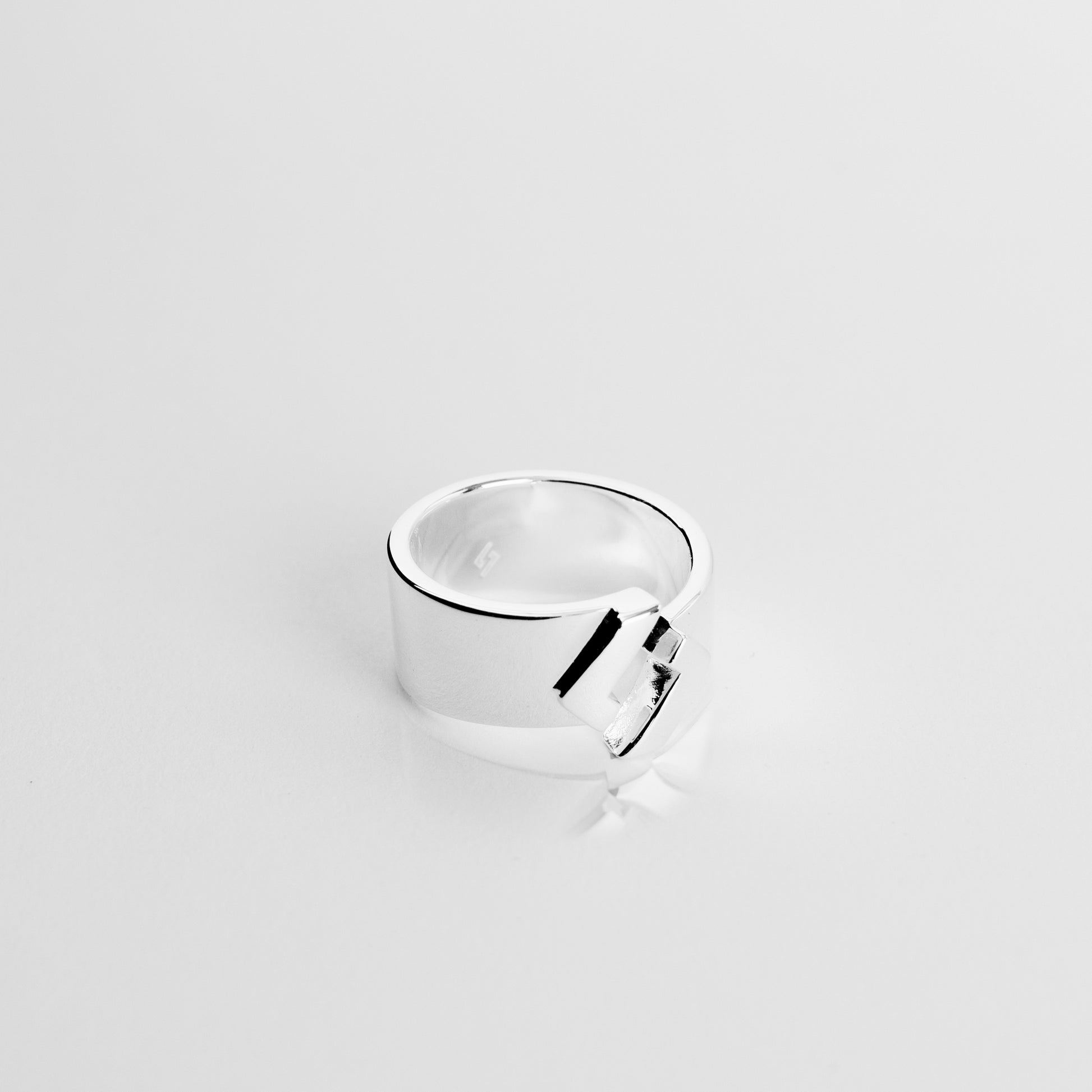 Bold Split Logo Ring - Handcrafted Designer Silver Ring - Exclusively by JANDER