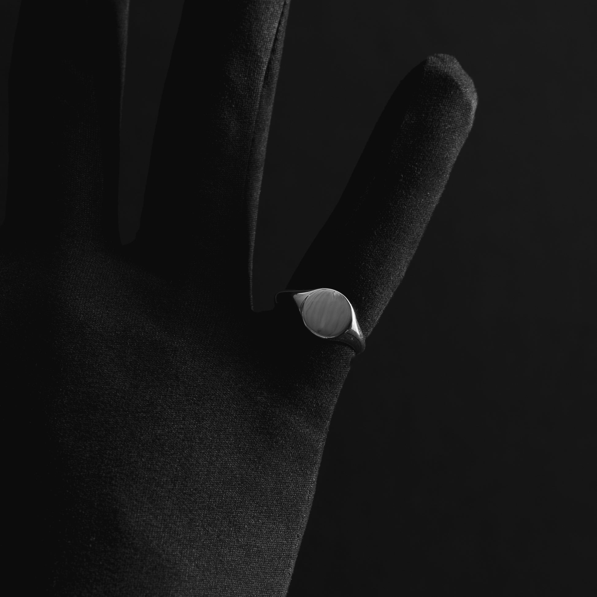 Minimalist Signet Ring - Handcrafted Designer Minimalist Silver Ring - Exclusively by JANDER